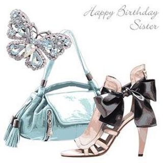 sister diamante birthday card by cavania