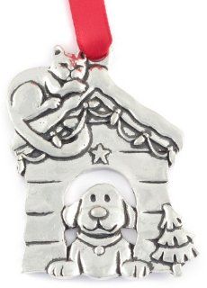 Basic Spirit Doghouse Global Giving2 1/2 Inch Pewter Ornament   Decorative Hanging Ornaments