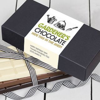 gardener's gift chocolate by quirky gift library