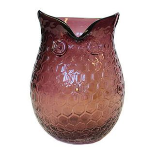 amethyst owl vase by lindsay interiors