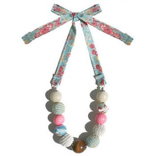 pastel liberty print necklace by handmade by hayley