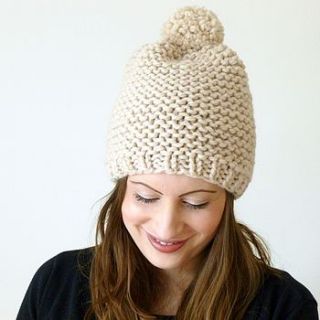 knitting pattern for pom pom beanie hat by miss knit nat