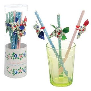 rose windmill paper straws by little ella james
