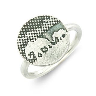 silver mother and baby elephant ring by charlotte lowe jewellery