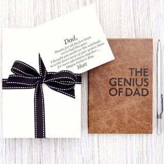 the genius of dad leather notebook by hope house press