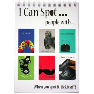 'i can spot…' child's travel tick book by two little boys