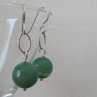 silver and gemstone earrings by gracie collins