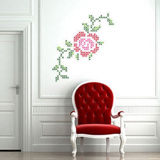cross stitches wall stickers by lauren moriarty & co