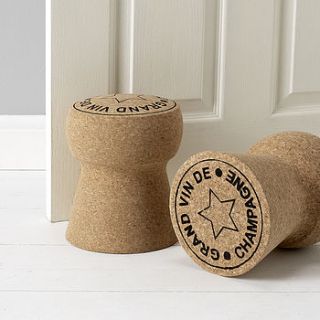 giant champagne cork door stop by impulse purchase