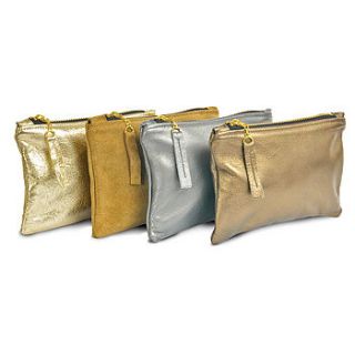 metallic leather wallet pouch by red ruby rouge