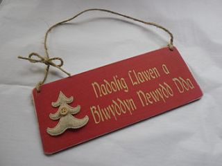 welsh wooden christmas sign by maggi wood art signs