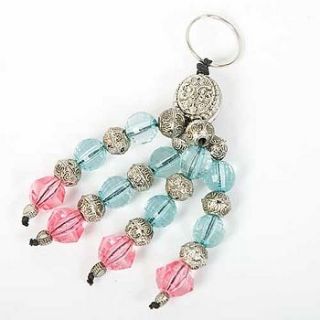glass bead key ring by souk designs