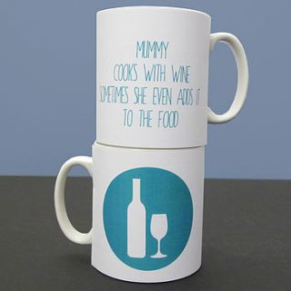 personalised 'cooks with wine mug' by a piece of ltd