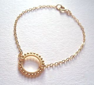 gold eternity symbol bracelet by a box for my treasure