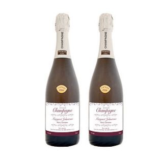 personalised champagne two bottles of vintage by boutique bubbly
