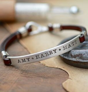 personalised brown urban ranch bracelet by joulberry