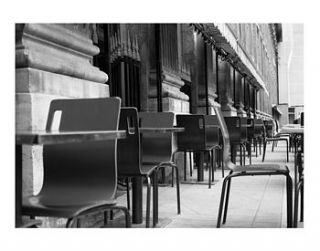chairs, paris, france, black and white print by paul cooklin
