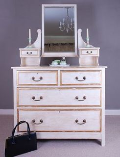 painted dressing chest with mirror by pippin & tog