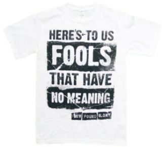New Found Glory   Fools Mens S/S T Shirt in White, Size X Large, Color White Clothing