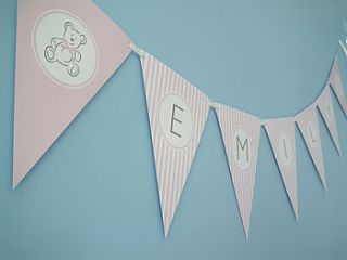 personalised name bunting by lila's party