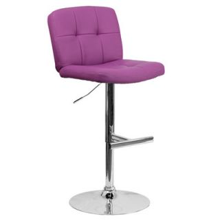 FlashFurniture Contemporary Vinyl Adjustable Height Tufted Bar Stool DS 829 S