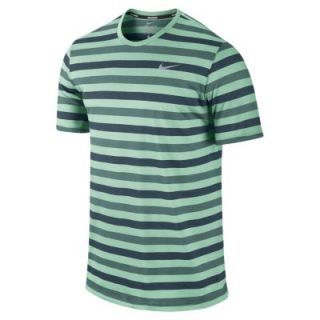 Nike Dri FIT Touch Tailwind Short Sleeve Striped Mens Running Shirt   Medium Mi