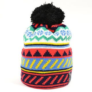 cormack stop and stare bobble beanie by k nit