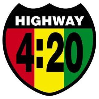 Novelty Iron On Patch   Highway 420 Reggae Rasta Flag Crest Weed Patch Clothing