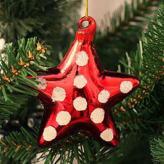 star polka dot tree decoration by ella james