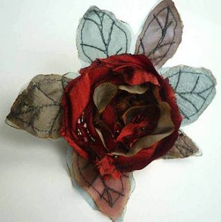 burnt red rose 274 by ewa morawski textiles