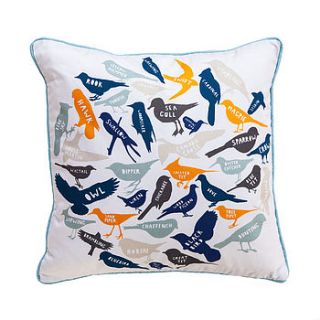 birds circle cushion by particle press and the thousand paper cranes