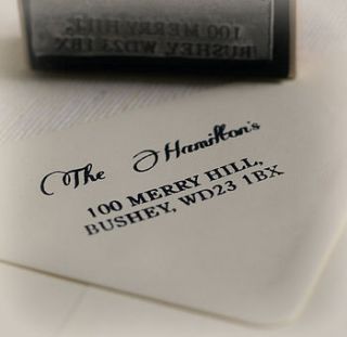 personalised address rubber stamp by beautiful day