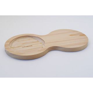 bean shaped wooden coffee serving tray by toothpic nations