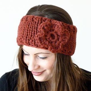 chunky flower headband by miss knit nat