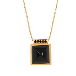 isium pyramid cut black onyx necklace by glacier jewellery