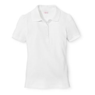 French Toast Girls School Uniform Short Sleeve Polo   White 10