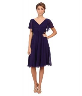 Ivy & Blu Maggy Boutique Flutter Sleeve Inset Waist Dress Womens Dress (Blue)