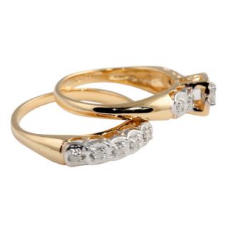 Palm Beach Jewelry 10k Gold Full Diamond Wedding Set