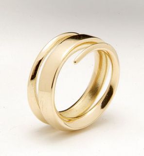 18ct yellow gold full spiral ring by melina clark