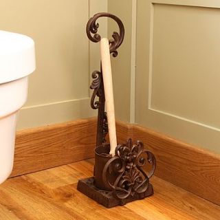 period scrolls cast iron toilet brush by dibor