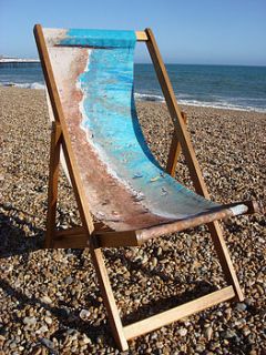 life's a beach deckchair by jacqueline hammond by smart deco