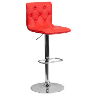 FlashFurniture Contemporary Tufted Vinyl Adjustable Height Bar Stool CH 11208