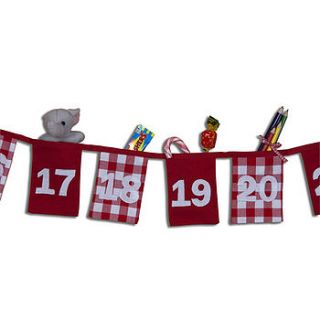 christmas advent calendar bunting by the cotton bunting company