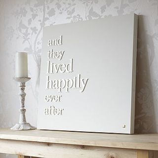 personalised 'happily ever after' canvas by gorgeous graffiti