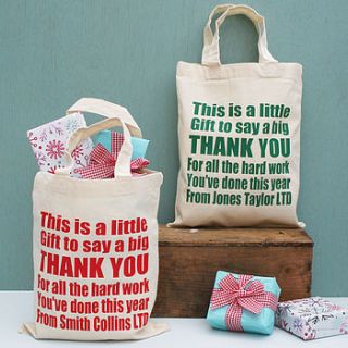 personalised corporate thank you gift bags by sparks living