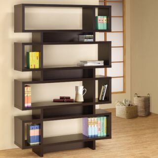 Wildon Home ® 72.75 Bookcase 800308 / 800307 Finish Cappuccino