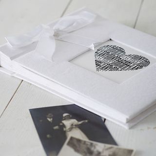 personalised wedding album by letterfest
