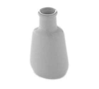 American Metalcraft 3 1/2 Mini Short Bud Vase   White Ceramic