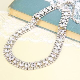 bridal crystal encrusted collar necklace by lisa angel wedding