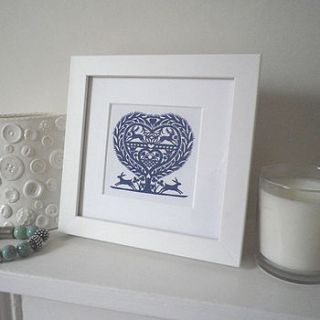 miniature march hares heart print by glyn west design